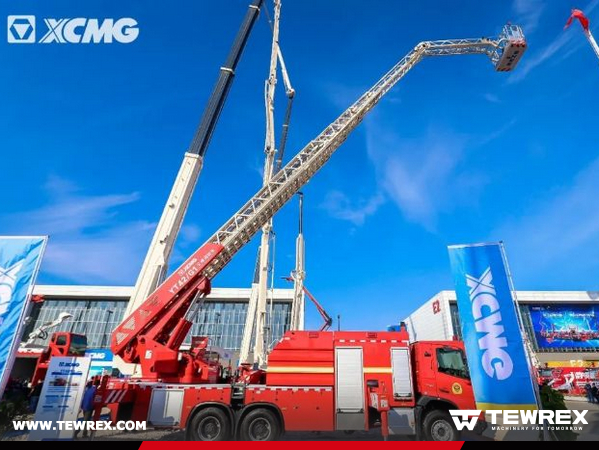 The highest in the industry! XCMG launches China's first 40-meter straight curved arm ladder fire truck