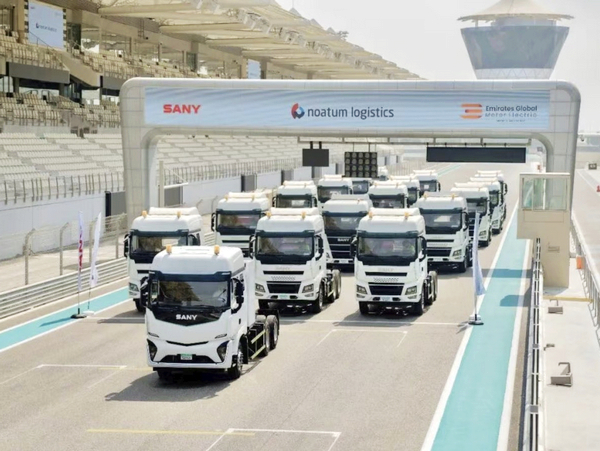 SANY Delivers 110 Electric Heavy Trucks to Abu Dhabi Port